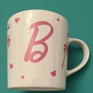 NEW Barbie Zak! Mug with pink lettering and palm trees